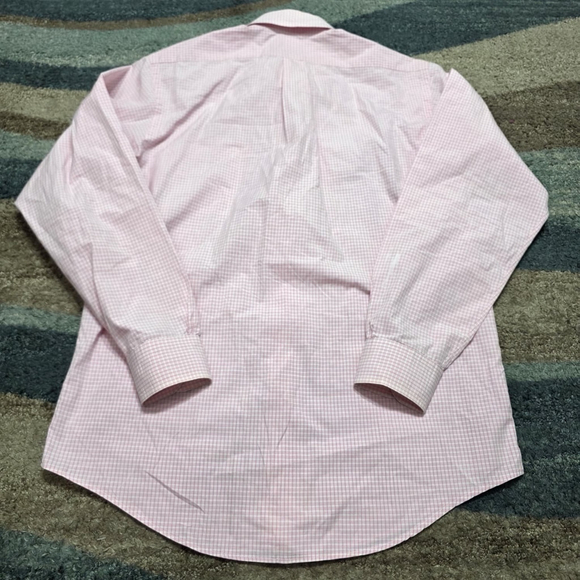 Brooks Brothers Makers Pink Check Button Down Shirt 15-33 All Cotton USA - Picture 3 of 9